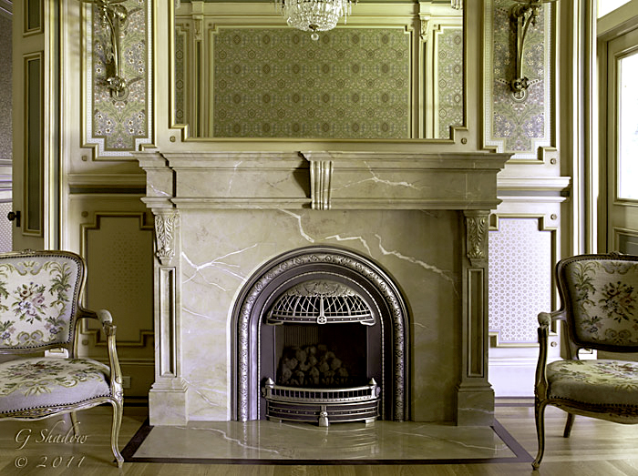 Faux Marble Fireplace